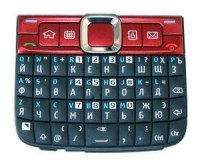 Keypad Russian Nokia E63 - red (original)
