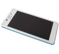 Front cover with touch screen and display Sony D2403 / D2406 Xperia M2 Aqua - white (original)