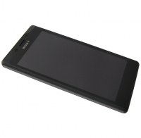 Front cover with touch screen and display Sony D2403 / D2406 Xperia M2 Aqua - black (original)