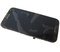 Front cover with touch screen and lcd display Samsung N7105 Galaxy Note II LTE - grey (original)