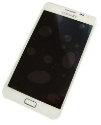 Front cover with lcd display and touch screen Samsung Galaxy Note N7000 - white (original)