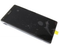 Front cover with touch screen and lcd display Sony C6502/ C6503/ C6506 Xperia ZL - black (original)