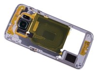 Middle cover Samsung SM-G925F Galaxy S6 Edge - green (original)