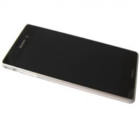 Front cover with touch screen and LCD display Sony E2303/ E2306/ E2353 Xperia M4 Aqua - silver (original)