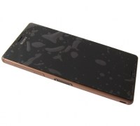Front cover with touch screen and display Sony D6633  Xperia Z3 Dual SIM - copper (original)