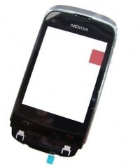 Front cover Nokia C2-03/ C2-06/ C2-08 - chrome black (original)