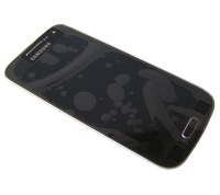 Front cover with touch screen and LCD display Samsung I9195 Galaxy S4 Mini - black (original)