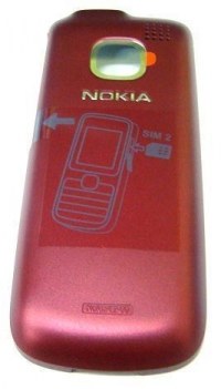 Battery cover Nokia C2-00 - red (original)