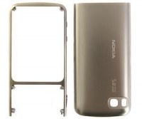 Front cover + battery cover Nokia C3-01  - gold (khaki gold) (original)