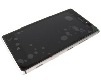 Front cover with touch screen and display Nokia Lumia 925 - silver (original)
