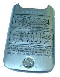 Cover battery Samsung C3350 Solid - steel gray (original)