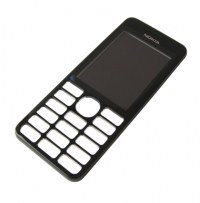 Front cover Nokia 206 Asha - black (original)