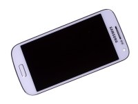 Front cover with touch screen and display Samsung I9195i Galaxy S4 mini VE - white (original)