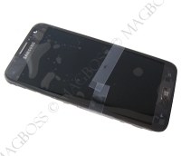 Front cover with touch screen and LCD display Samsung I8750 Ativ S - aluminium silver (original)