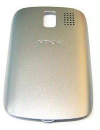 Battery cover Nokia 302 Asha - silver (original)