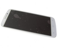 Front cover with touch screen and display Alcatel One Touch OT 7050Y Pop S9 - white (original)