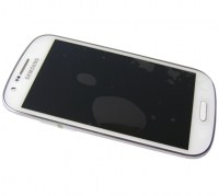 Front cover with touch screen and lcd display Samsung I8730  - white (original)