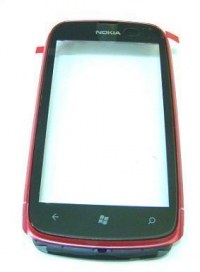 Front cover with touch screen Nokia Lumia 610 - magenta (original)