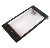 Front cover with touch screen Nokia Lumia 520 - black (original)
