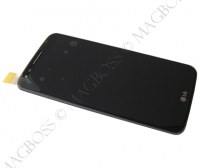 Front cover with touch screen and LCD display LG D802 Optimus G2 - black (original)