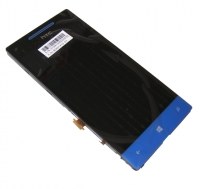 Front cover with touch screen and lcd display HTC Windows Phone 8S Domino, A620e - blue (original)