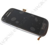 Front cover with touch screen and LCD display Samsung I8190 Galaxy S3 Mini - grey (original)