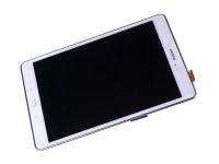 Front cover with touch screen and display LCD Samsung SM-T555 Galaxy Tab 9.7 A LTE - white (original)