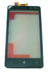 Front cover with touch screen Nokia Lumia 820 - black (original)