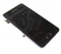 Front cover with touch screen and lcd display Samsung GT-i9105 Galaxy S2 Plus - blue (original)