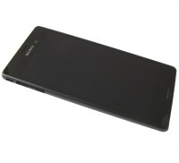 Front cover with touch screen and display Sony E2303 / E2306 / E2353 Xperia M4 Aqua - black (original)
