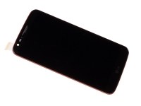 Front cover with touch screen and display LG Optimus G2 D802 - red (original)