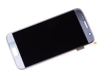 Front cover with touch screen and LCD display Samsung SM-G930F Galaxy S7 - silver (original)