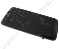Front cover with touch screen and LCD display Samsung I9200/ I9205 Galaxy Mega 6.3 - black (original)