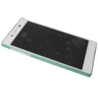 Front cover with touch screen and display LCD Sony E6603/ E6653 Xperia Z5 - white (original)