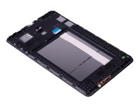Front cover with touch screen and display LCD Samsung SM-T560 Galaxy Tab E 9.6 WiFi - black (original)