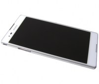 Front cover with touch screen and LCD display Sony D5322 Xperia T2 Ultra Dual - white (original)