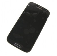 Front cover with touch screen and lcd display Samsung I9505 Galaxy S4 LTE - black (original)