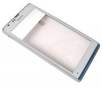 Front cover with touch screen Sony C5302/ C5303/ C5306 Xperia SP - white (original)