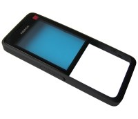 Front cover Nokia 301 Dual SIM - black (original)