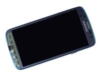 Front cover with touch screen and display Samsung I9295 Galaxy S4 Active - blue (original)