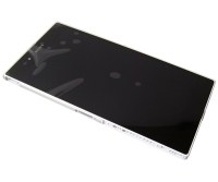 Front cover with touch screen and LCD display Sony C6802 Xperia Z Ultra - white (original)