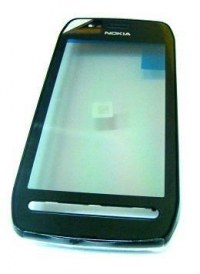 Front cover with touch screen Nokia 603 - black (original)